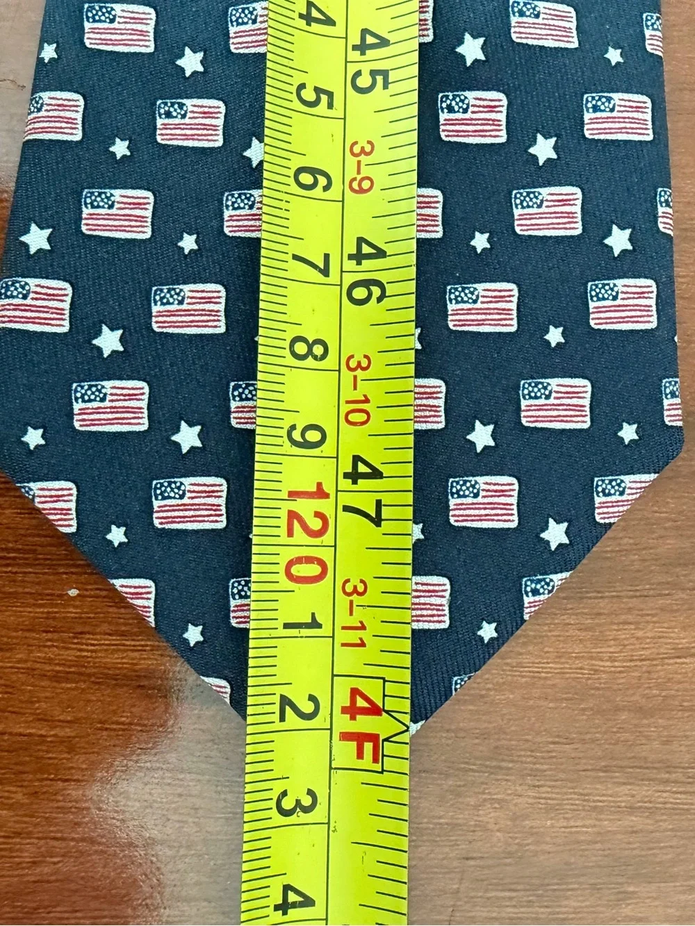 Vineyard Vines Boy’s American Flag Stars Silk Tie Navy Blue Handmade USA